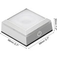 thumbnail image 2 of PATIKIL LED Light Base Non-Slip Square Display Stand, 2 Pcs LED 6 Lighting Mode Multicolor Groove Light Base for Glass Ball 3D Crystal Party Decoration, Silver, 2 of 6