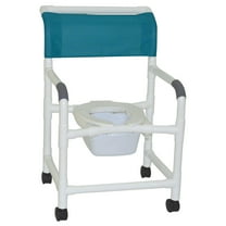 MJM International 122-3TW-10-QT-C Shower Chair 22" internal width, 3" twin brake casters, 375 lbs weight capacity