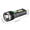 thumbnail image 4 of USB/Solar Charging LED Flashlight Torch with Side Light Handheld Spotlight Flashlight 4 Modes IPX5 Waterproof, 4 of 9
