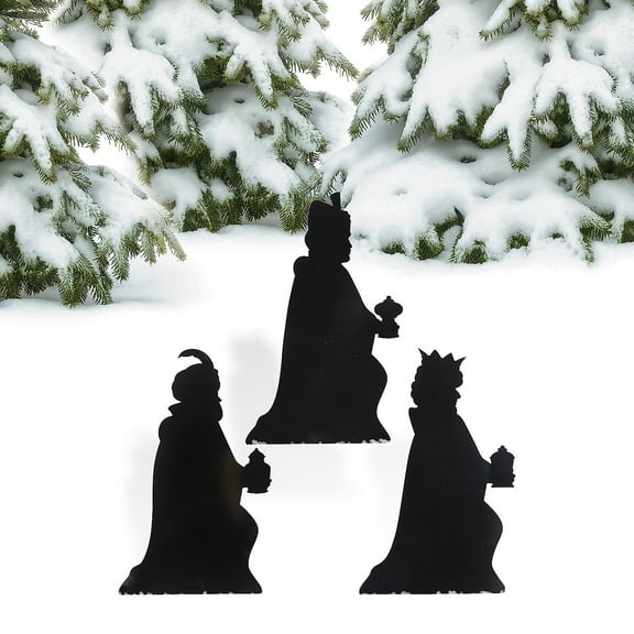 Metal Wisemen Yard Stakes, Home Decor, Christmas, 3 Pieces
