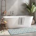 thumbnail image 2 of Lightblue Daisy Flower Green Dots Pattern Kitchen Rug Mat,Kitchen Runner Rugs Non Skid Washable,Decorative Kitchen Floor Mats for Kitchen,Sink,Laundry,17"x47.2", 2 of 7