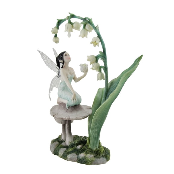 Veronese Design Lily of The Valley Flower Fairy Statue by Artist Rachel Anderson 11 Inch