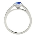 thumbnail image 3 of Mauli Jewels Engagement Rings for Women 0.70 Carat Sapphire And Diamond Bridal Set 4-prong 10K White Gold, 3 of 6