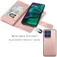 thumbnail image 5 of For Motorola Moto G Stylus 5G 2025 Wallet Case with Card Holder and Lanyard for Women Men, Ebizware Magnetic Flip Detachable Leather Cell Phone Case Stand Cover for Moto G Stylus 5G 2025 - Rose Gold, 5 of 8