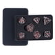 thumbnail image 3 of Juego de dados poliédricos de Metal con patrón de manchas de sangre y Calavera, accesorios de juego de mesa para fiesta de Halloween, plata antigua, 7 Uds., 3 of 9