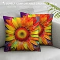 thumbnail image 3 of Creowell Flowers Fashion Style Dirt-Resistant Throw Pillow Covers for Couch Sofa Bed Living Room Bedroom Aesthetic Decorative 1PC 12x12in, 3 of 5