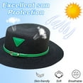thumbnail image 4 of Sombrero de paja para mujer, con circunferencia de cabeza de 58 a 60 cm, estilo retro, plano, para viajes al aire libre, vacaciones, 4 of 5