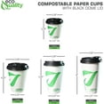 thumbnail image 5 of [200 Pack] 12 oz Compostable Paper Cups with Black Dome Lids - Biodegradable Disposable White Paper Coffee Cups PLA Lined - Eco-friendly Hot and Cold Drinking Cups, 5 of 8