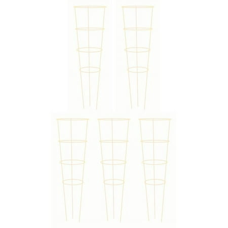 Glamos Wire 54 in. Yellow Heavy Duty Tomato Cages (5-Pack)