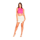 thumbnail image 2 of Falda short con pretina desviada blanco 3, 2 of 4