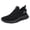 Black, variant on Women's Hiking Shoes with Arch Support Lace Up Walking Running Sneakers Breathable Mesh Outdoor Athletic Shoe Black Size 8