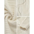 thumbnail image 5 of UVN Cardigans Sweaters for Women Cable Knit Sweater Jacket Open Front Coat with Pockets, 5 of 8