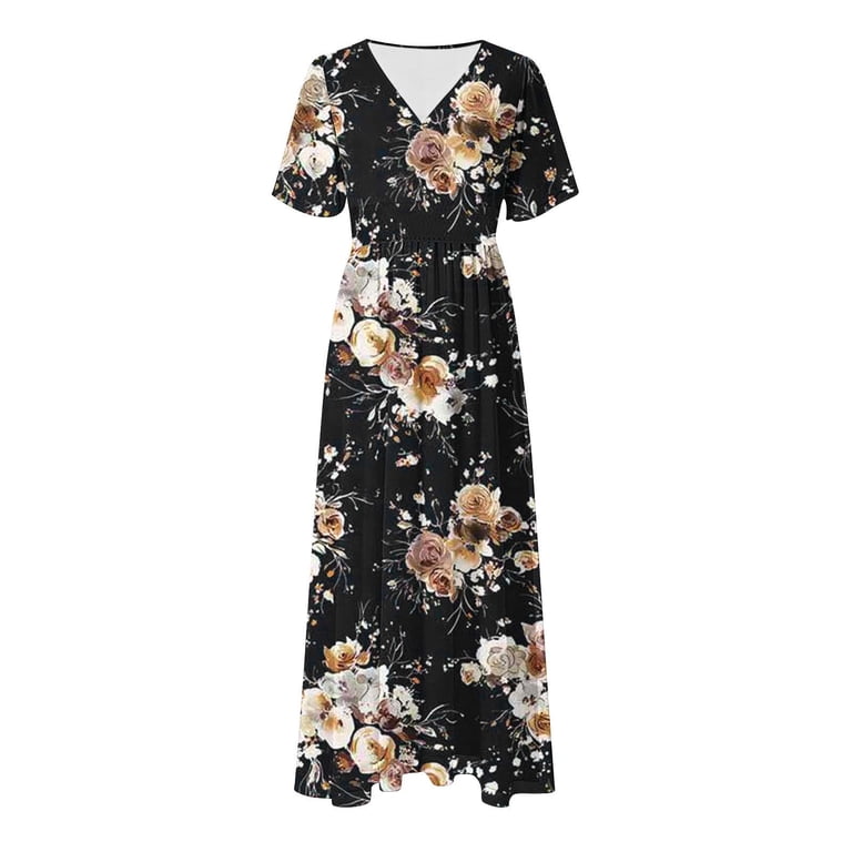 fit and flare floral summer dress Lucy Retro Print Fit & Flare Mini Dress – Redwood Boutique main image 1