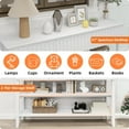 thumbnail image 4 of Coewske Narrow Console Table Painted Wood Long Sofa Entryway Table w/ 3 Drawers & 2-Tier Shelf White, 4 of 7