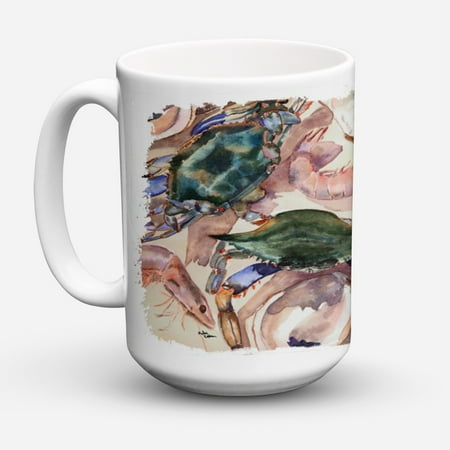 

Carolines Treasures 8618CM15 Crab Coffee Mug 15 oz 15 ounce multicolor