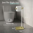 thumbnail image 3 of Gatco 1331B Square Freestanding Toilet Paper Holder, Crystal Clear Acrylic/Brass, 3 of 5