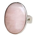 thumbnail image 3 of Anillo de Piedras Preciosas Ovaladas perfecl Banda de Boda Joyería Cristal Rosado, 3 of 5