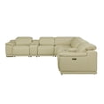 thumbnail image 5 of Titan Furnishings 8-Piece 1 Console 3-Power Reclining Italian Leather Sectional, 5 of 8