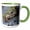 Green/White, variant on 3drose, Northern Leopard Frog, Voyageurs Np, Minnesota - Us24 Rkl0001 - Raymond Klass, 11oz Two-tone Black Mug