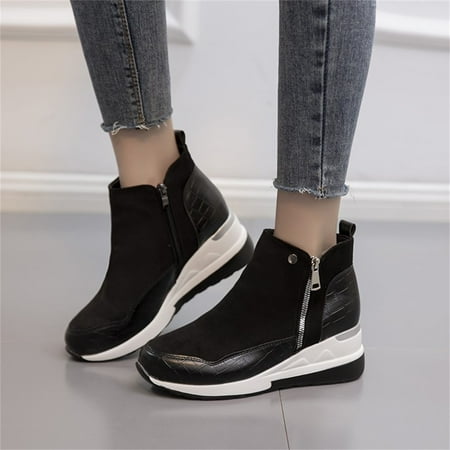 

Hueook Black Wedge Sandals For Women Fashion Women Solid Summer Ladies Bandage Sandals Slope Heel Casual Beach Shoes Black Wedge Sandals For Women