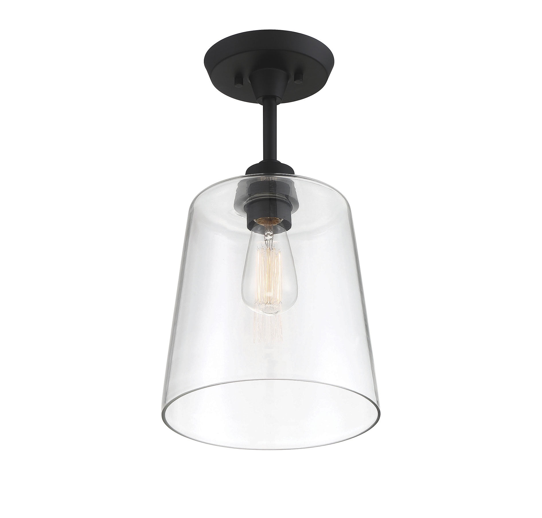 Trade Winds Lighting 1-Light Ceiling Light In Matte Black