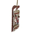 thumbnail image 2 of 15.25" Brown and Red Wooden Snowman Sleigh Christmas Wall Decor, 2 of 5