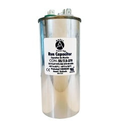 370 VAC Round 5-1/4 in High 2 in Wide CON-35/10-370-R Appli Parts Dual Run Capacitor 35 microfarads 10 Mfd uF 370 VAC Round 5-1/4 in High 2 in Wide CON-35/10-370-R Appli Parts Dual Run Capacitor 35 microfarads 10 Mfd uF