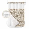 thumbnail image 2 of Vintage Spring Floral No Hook Shower Curtain Waterproof, Bathroom Curtains with Snap in Liners and See Through Top Window, Summer Botanical Farmhouse Hotel Style Bathtub Curtains Shower 72"Wx96"L, 2 of 8