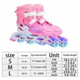 thumbnail image 2 of Patins à Roulettes 2 en 1, Patins à Roues Lumineuses Adaptables avec Interrupteur de Rangée Simple Ou Double pour Enfants et Adultes,, 2 of 8