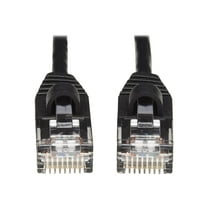 Eaton Tripp Lite Series Cat6a 10G Snagless Molded Slim UTP Ethernet Cable RJ45 M/M Black 25 ft. 7.62 m
