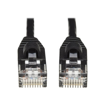 Eaton Tripp Lite Series Cat6a 10G Snagless Molded Slim UTP Ethernet Cable RJ45 M/M Black 25 ft. 7.62 m