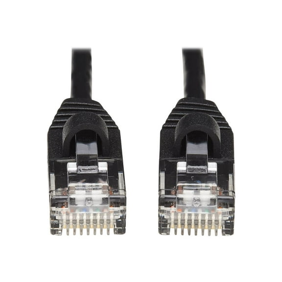 Eaton Tripp Lite Series Cat6a 10G Snagless Molded Slim UTP Ethernet Cable (RJ45 M/M), Black, 25 ft. (7.62 m) - Patch cable - RJ-45 (M) to RJ-45 (M) - 25 ft - UTP - CAT 6a - molded, snagless, stranded - black