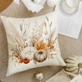thumbnail image 5 of Fall Pillow Covers 18x18 Autumn Watercolor Pumpkin Wheat 18x18 Harvest Cushion Case Thankful Grateful Farmhouse Decorations for Couch Sofa Set of 4, 5 of 6