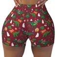 thumbnail image 2 of Lsque Dinosaur Christmas Pattern High Waisted Biker Shorts for Women-Tummy Control Fitness Athletic Workout Running Yoga Gym Shorts,Moisture-Wicking-X-Large, 2 of 9