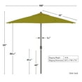 thumbnail image 4 of California Umbrella Olefin 9' Bronze Round Autotilt Aluminum Patio Umbrella, Kiwi, 4 of 5