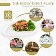 thumbnail image 5 of Disposable Oval Paper Dinner Plates ?€“ Pack of 25 Heavy Duty, 10"x12.5" Compostable, Platters ?€“ Natural, Large Oval Paper Plates for BBQ, Parties, Holidays, Gatherings, & More by brheez, 5 of 5