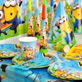 thumbnail image 4 of Globos de látex para decoración de fiesta de cumpleaños de los Minions, vasos de papel amarillos, artículos para fiesta, vajilla desechable de Mi villano favorito, juguete, 4 of 5