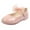 Pink, variant on Odeerbi 2025 Girls Sandals Toddler Infant Kids Baby Girls Soft Princess Butterfly Knot Leather Flat Shoes