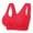 Red, variant on Cxenplz Women's Front Close Sports Bra Scoop Neck Padded Soft Yoga Clothes Medium Support Yoga Bra with Removable Cup