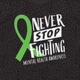 thumbnail image 4 of Inktastic Never Stop Fighting Mental Health Awareness Green Ribbon Women's Plus Size T-Shirt, 4 of 5