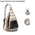 thumbnail image 2 of Rustic Tribal Sling Backpack - Earthy Aesthetic Crossbody Bag, Durable Hiking Pack, 2 of 4