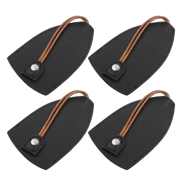 Funda para llavero de Coche Unique Bargains extraíble 4 Piezas Piel sintética Color Negro