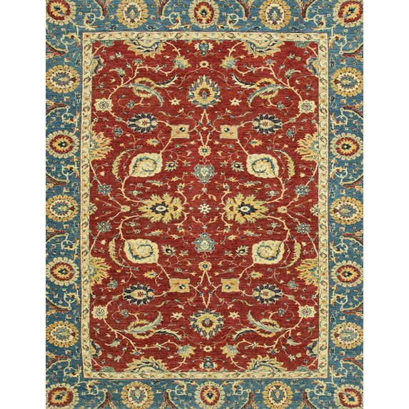 Ahgly Company Indoor Rectangle Abstract Copper Green Oriental Area Rugs, 3' x 5'