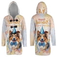 thumbnail image 3 of Watercolor Shetland Sheepdog Happy Birthday Celebration Balloons Gift Party All Over Print 3D Hooded Duffle Toggle Coat Sheltie Dog Lover Gifts - 00028, 3 of 6