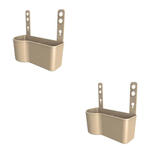 Sidaley Portabotellas de agua para asiento trasero de coche, organizador de vasos para bebidas de vehículos, botellas antideslizantes para Beige 2piezas