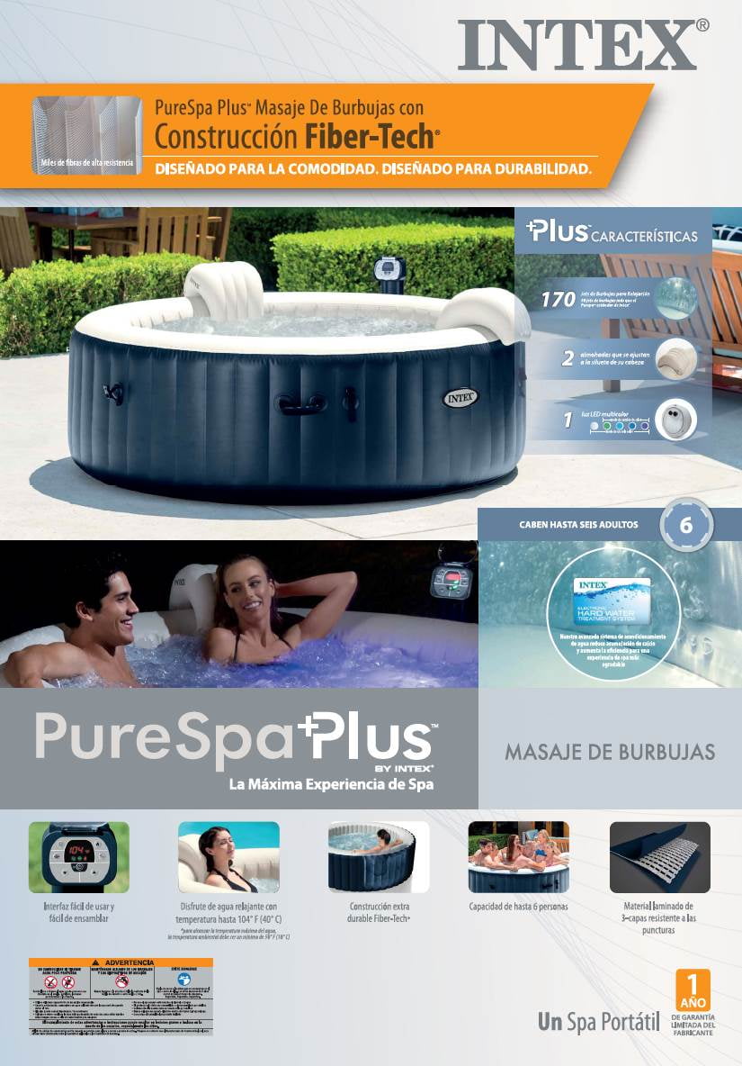 Intex Pure Spa 6 Person Inflatable Outdoor Bubble Jets Hot Tub 28409E (2  Pack) 