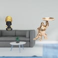 thumbnail image 2 of Estatua de mujer africana, figura de resina, adorno, bandeja, decoración del hogar, escultura moderna creativa, pieza de arte única, material resisten, 2 of 8