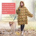 thumbnail image 4 of Beige Buffalo Pattern Wearable Oversized Blanket,Wearable Blanket Hoodie for Adults,Cozy Hooded Blankets with Super Pockets,Super Warm Fuzzy Pullover for Women & Men, 4 of 6