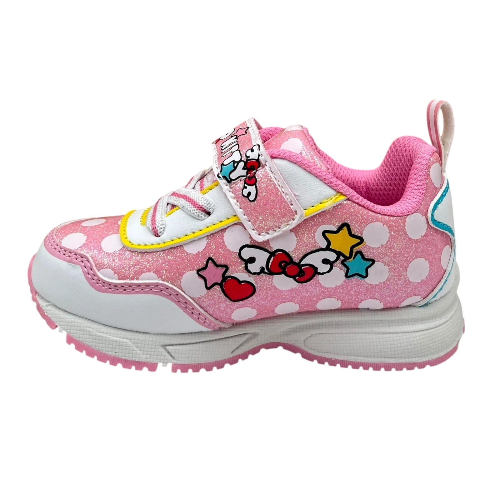 Hello Kitty Toddler Girls Slip-on Light-up Sneakers Size 8 White-Pink Shoes