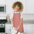 thumbnail image 4 of Red Christmas Santa Pattern Kids Aprons for Girls and Boys,Adjustable Neck Strap Toddler Aprons for Kids Cooking Baking, 4 of 7